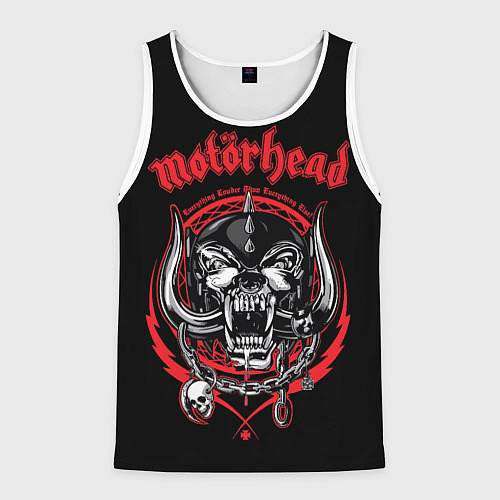 Мужская майка без рукавов Motorhead skull / 3D-Белый – фото 1
