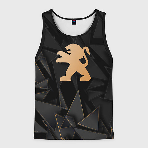 Мужская майка без рукавов Peugeot golden poly / 3D-Черный – фото 1