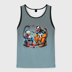 Майка-безрукавка мужская Two dudes - Venom and Spider-Duck, цвет: 3D-черный