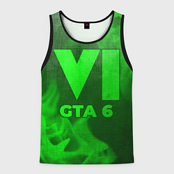 Мужская майка без рукавов GTA 6 - green gradient