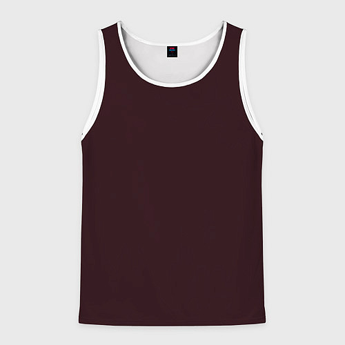 Мужская майка без рукавов Бордовый / 3D-Белый – фото 1