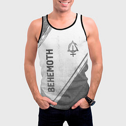 Майка-безрукавка мужская Behemoth - white gradient вертикально, цвет: 3D-черный — фото 2