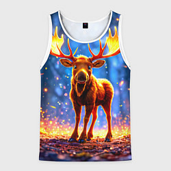 Мужская майка без рукавов Лосенок в лесу