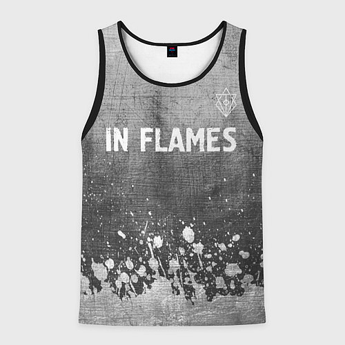 Мужская майка без рукавов In Flames - grey gradient посередине / 3D-Черный – фото 1