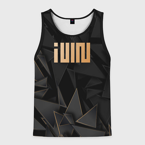 Мужская майка без рукавов Gidle golden poly / 3D-Черный – фото 1