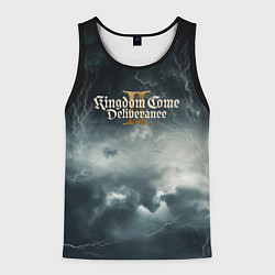 Мужская майка без рукавов Kingdom Come Deliverance 2 мрачный фон