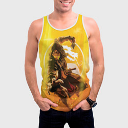 Майка-безрукавка мужская Скорпион - Mortal Kombat, цвет: 3D-белый — фото 2