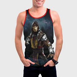 Майка-безрукавка мужская Mortal Kombat - Скорпион, цвет: 3D-красный — фото 2