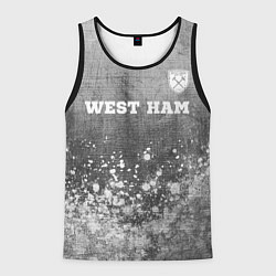 Мужская майка без рукавов West Ham - grey gradient посередине