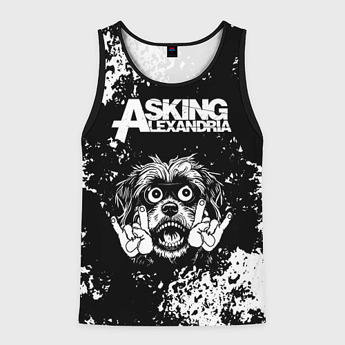 Мужская майка без рукавов Asking Alexandria рок пес / 3D-Черный – фото 1