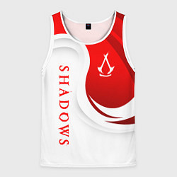 Майка-безрукавка мужская Assassins creed - shadows, цвет: 3D-белый