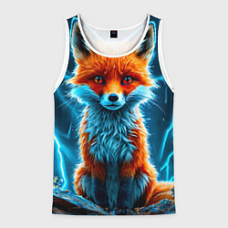 Мужская майка без рукавов Лиса и молния