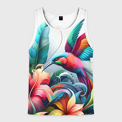 Мужская майка без рукавов Райская птица - тропики