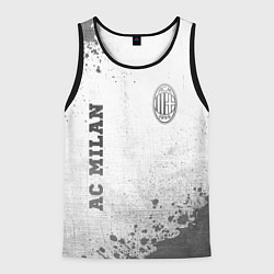 Майка-безрукавка мужская AC Milan - white gradient вертикально, цвет: 3D-черный