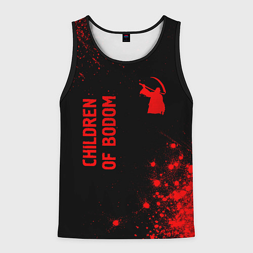 Мужская майка без рукавов Children of Bodom - red gradient вертикально / 3D-Черный – фото 1