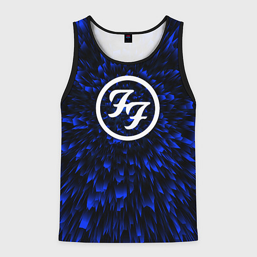 Мужская майка без рукавов Foo Fighters blue energy / 3D-Черный – фото 1