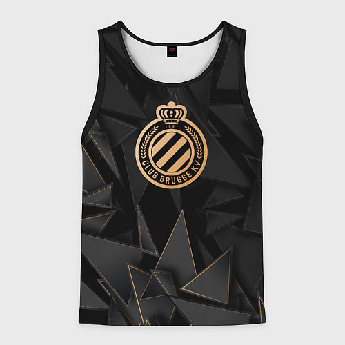 Мужская майка без рукавов Club Brugge golden poly / 3D-Черный – фото 1