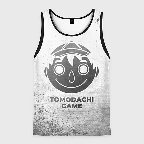 Мужская майка без рукавов Tomodachi Game - white gradient / 3D-Черный – фото 1