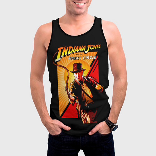 Мужская майка без рукавов Indiana Jones and the Great Circle / 3D-Черный – фото 3