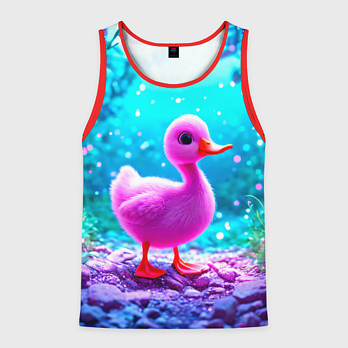 Мужская майка без рукавов Утеночек / 3D-Красный – фото 1