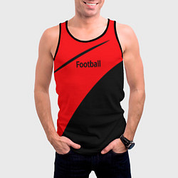 Майка-безрукавка мужская Football красно-чёрный, цвет: 3D-черный — фото 2