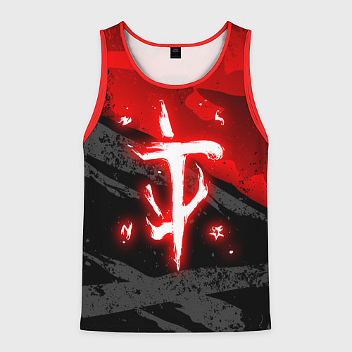 Мужская майка без рукавов Doom - neon red / 3D-Красный – фото 1