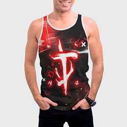 Майка-безрукавка мужская Doom - неоновый, цвет: 3D-белый — фото 2