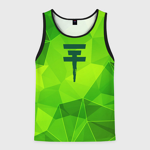 Мужская майка без рукавов Tokio Hotel green poly / 3D-Черный – фото 1