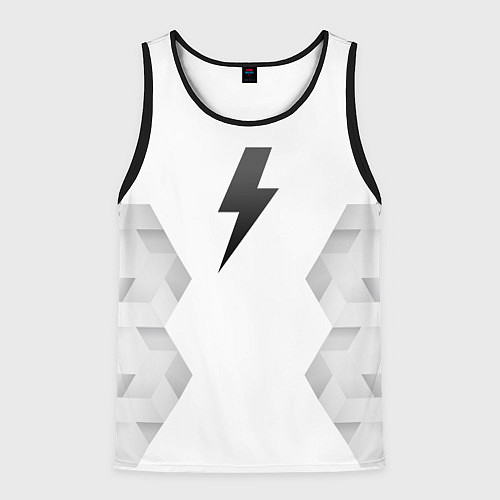 Мужская майка без рукавов AC DC white poly / 3D-Черный – фото 1