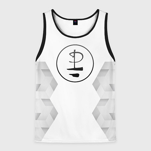 Мужская майка без рукавов Pink Floyd white poly / 3D-Черный – фото 1