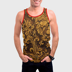 Майка-безрукавка мужская Рубленный узор, цвет: 3D-красный — фото 2