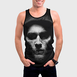 Майка-безрукавка мужская Sons Of Anarchy - Jax skull, цвет: 3D-черный — фото 2