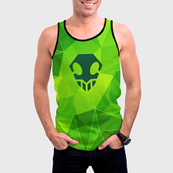 Майка-безрукавка мужская Bleach green poly, цвет: 3D-черный — фото 2