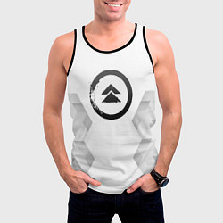 Майка-безрукавка мужская Ghost of Tsushima white poly, цвет: 3D-черный — фото 2