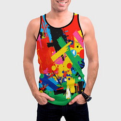 Майка-безрукавка мужская Абстрактная графика, цвет: 3D-черный — фото 2