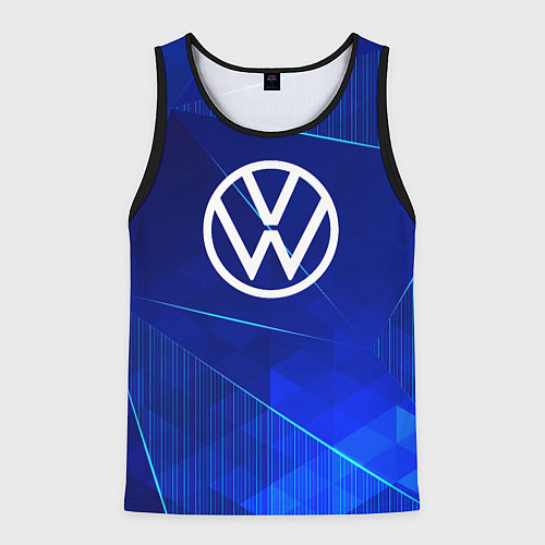 Мужская майка без рукавов Volkswagen blue poly / 3D-Черный – фото 1