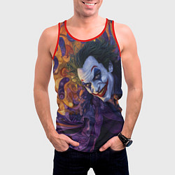 Майка-безрукавка мужская Джокер психоделика, цвет: 3D-красный — фото 2