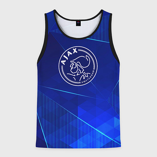 Мужская майка без рукавов Ajax blue poly / 3D-Черный – фото 1