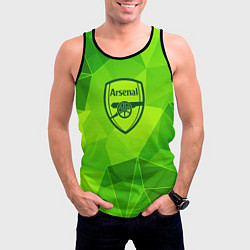 Майка-безрукавка мужская Arsenal green poly, цвет: 3D-черный — фото 2