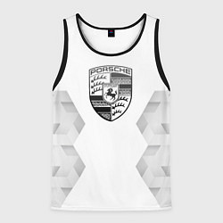 Майка-безрукавка мужская Porsche white poly, цвет: 3D-черный