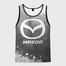 Майка-безрукавка мужская Mazda - grey gradient, цвет: 3D-черный