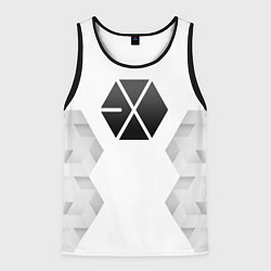 Майка-безрукавка мужская Exo white poly, цвет: 3D-черный