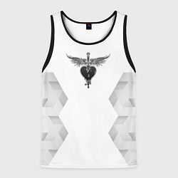 Майка-безрукавка мужская Bon Jovi white poly, цвет: 3D-черный
