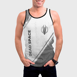 Майка-безрукавка мужская Dead Space - white gradient вертикально, цвет: 3D-черный — фото 2