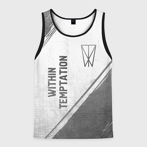 Мужская майка без рукавов Within Temptation - white gradient вертикально / 3D-Черный – фото 1
