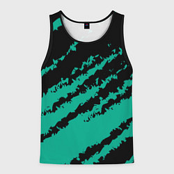 Мужская майка без рукавов The color is black and turquoise