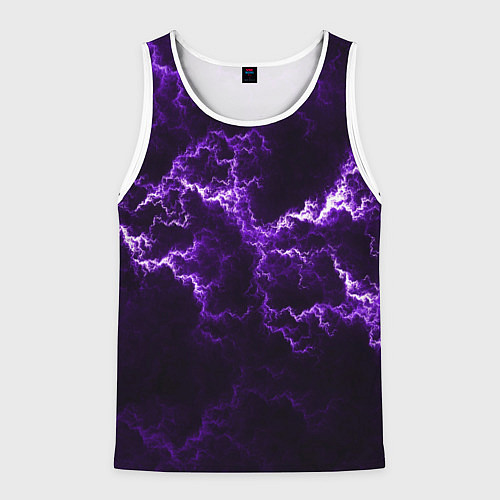 Мужская майка без рукавов Lightning / 3D-Белый – фото 1