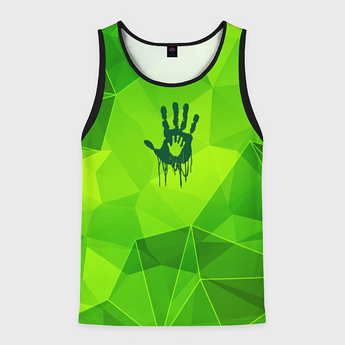 Мужская майка без рукавов Death Stranding green poly / 3D-Черный – фото 1