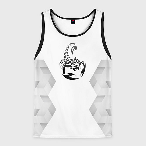Мужская майка без рукавов Scorpions white poly / 3D-Черный – фото 1