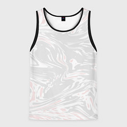 Майка-безрукавка мужская Серо-розовые разводы - абстрактный узор, цвет: 3D-черный